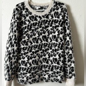 Leopard Print Fuzzy Sweater